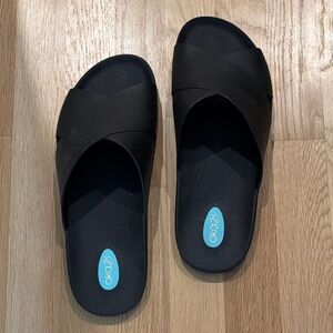 OKA B Men’s Slide Sandals , Excellent Condition! Barely Worn. Black, Sz X-Large